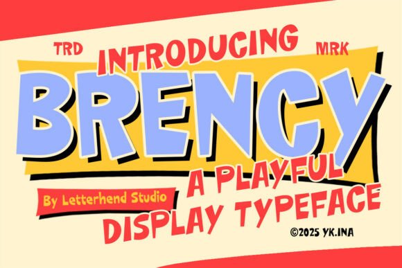 Brency: A High-Impact Display Typeface for Playful Branding