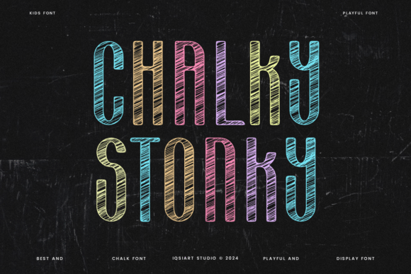 Chalky Stonky: The Vibrant Chalk-Inspired Font for Playful Design
