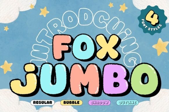 Fox Jumbo Font Family: Playful Design Power for Creative Projects
