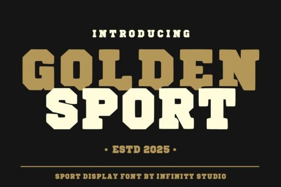 Golden Sport: A Vintage Bold Typeface for Professional Branding