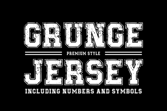 Grungejersey Regular: A Rugged Sports Typeface