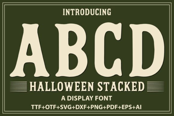 Halloween Stacked: A Vibrant Typography Choice