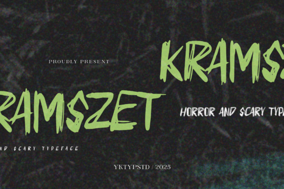 Kramszet: A Bold Horror Display Font for Creators