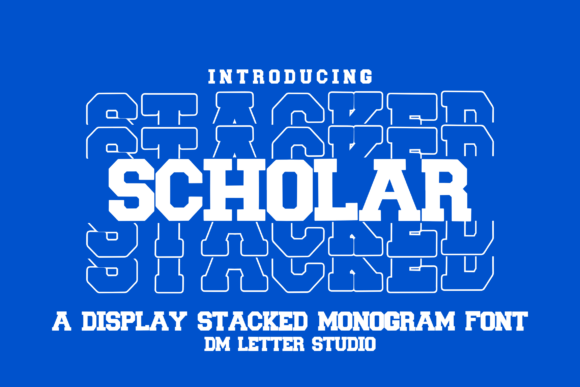 Scholar Stacked Monogram: The Ultimate Varsity Font for Academic and Athletic Branding