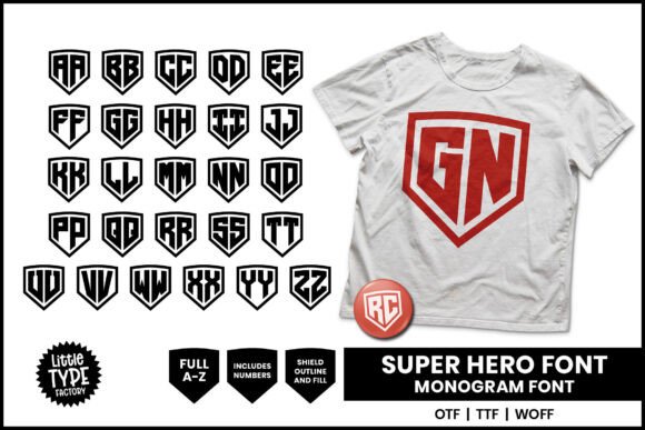 Super Hero Shield Monogram: Bold Typography for Impact