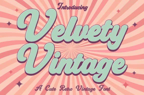 Velvety Vintage: A Playful Journey into Retro Typography